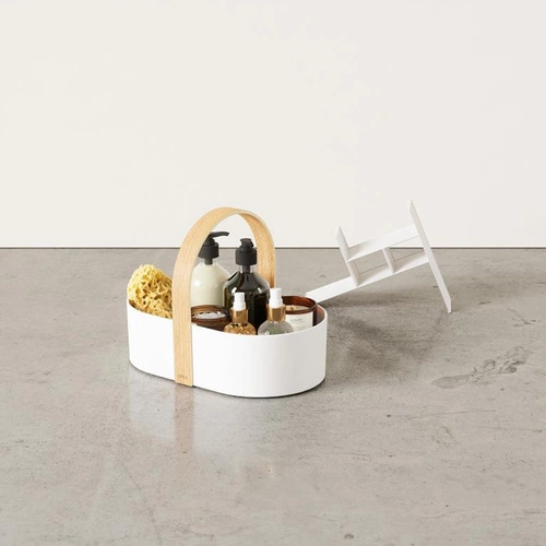 Koszyk Bellwood biały/naturalny