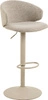 Hoker Ella beżowy nowoczesny tapicerowany z oparciem i podłokietnikami regulowany do kuchni Actona