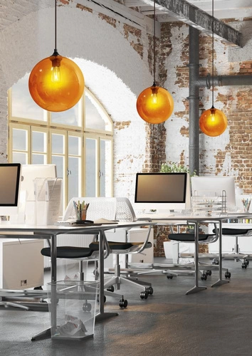 Lampa wisząca EDISON 25 1x60W E27  bursztynowy + żarówka