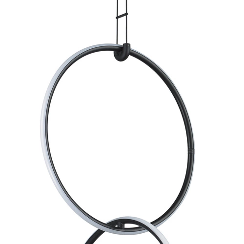 Lampa wisząca COCO 3 LED czarna 40 cm nowoczesna do salonu i nad stół