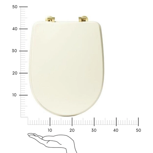 Duo beżowa deska sedesowa z duroplastu do toalety