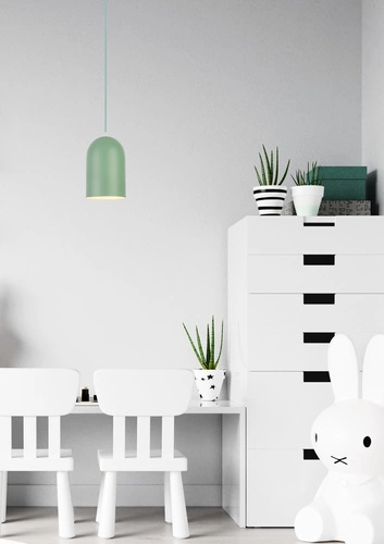 Lampa sufitowa Oss zielona nowoczesna pojedyncza do salonu i jadalni Ledea 110 cm