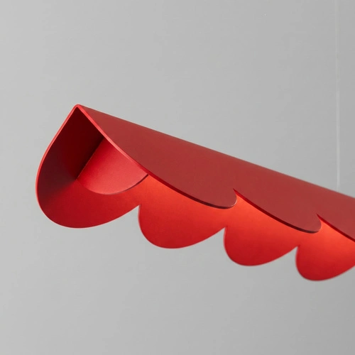 Lampa wisząca BISCUIT LED czerwona regulowana nad wyspę 98,5 cm