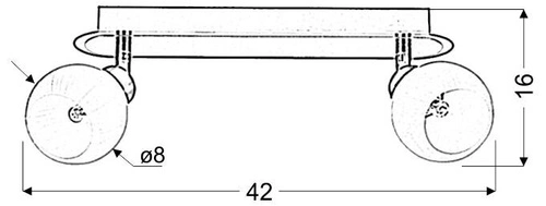 Lampa sufitowa Alabaster listwa 2x40W G9  satyna+chrom