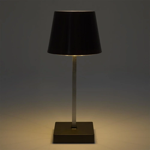 Lampka biurkowa LED Blanca dotykowa brązowa na baterie ściemniana