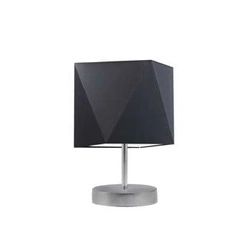 Lampka PASADENA abażur czarny stelaż srebrny