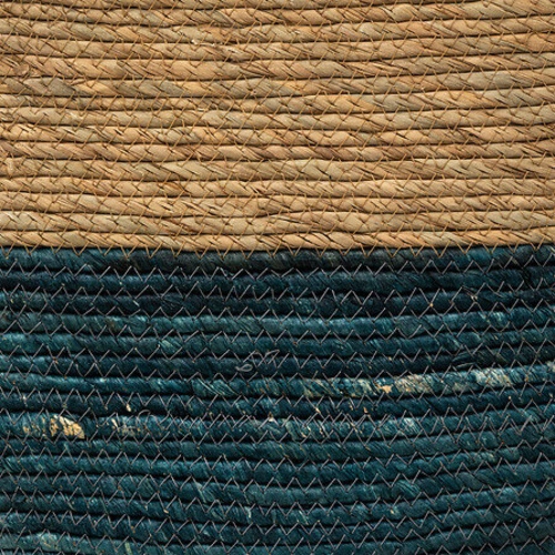 Kosz dekoracyjny boho 5five simply smart kwadratowy niski naturalny morski 31x31cm