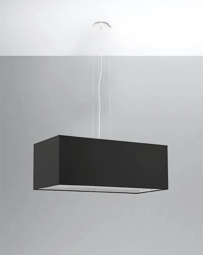 Żyrandol SANTA BIS 80 czarny nowoczesny 3-punktowy do salonu nad stół lub wyspę