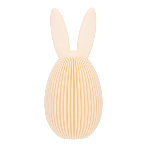 Figurka wielkanocna Jajko z uszami duże Intesi beżowe minimalistyczna dekoracja na stół lub komodę
