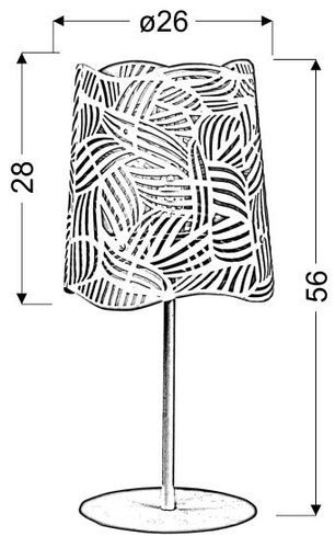 Lampa stołowa Maracana 1x60W E27 (d26/h56)