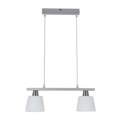 Nowoczesna lampa wisząca Hybryda 2-punktowa do salonu i jadalni chrom CANDELLUX