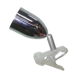 Lampka biurkowa LED z klipsem Candellux chrom nowoczesna lampa na biurko do gabinetu