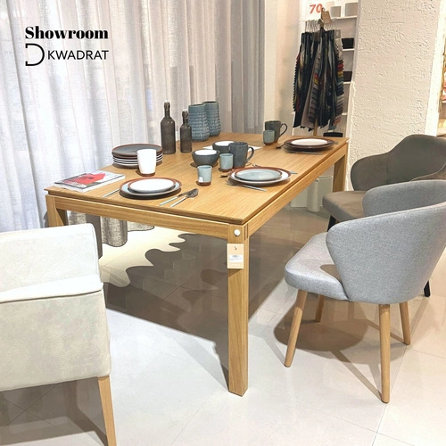 Stół rozkładany do jadalni Ilow Fameg dąb naturalny personalizowany 160-260x100 cm skandynawski