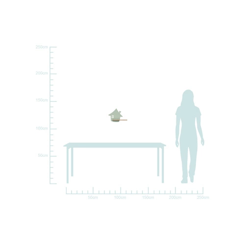 Kinkiet ścienny House LED miętowy drewniany do pokoju dziecięcego 4W 4000K CANDELLUX