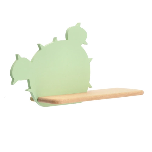 Kinkiet ścienny LED Cactus 3 zielony do pokoju dziecięcego drewniany dekoracyjny 4000K