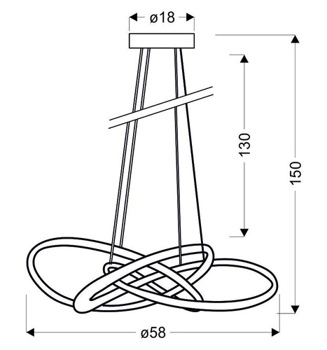Lampa wisząca Douglas 58 40W LED brązowy  4000K