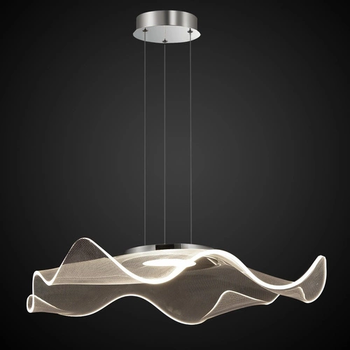 Lampa wisząca LED Velo no.2 chrom nowoczesna regulowana do salonu i jadalni 50 cm