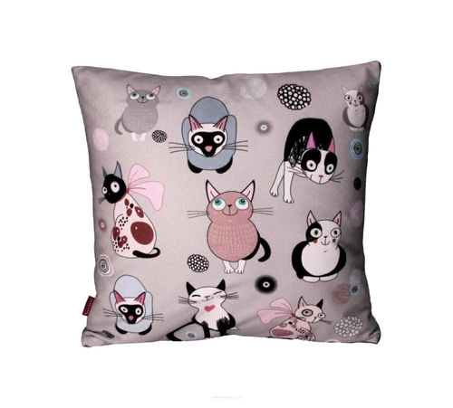 Poduszka dekoracyjna CATNIP welurowa antyalergiczna do salonu i sypialni multikolor 40x40