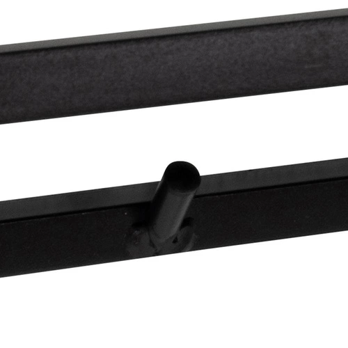 Wieszak ścienny z półką Seaford czarny nowoczesny do przedpokoju na kurtki Actona