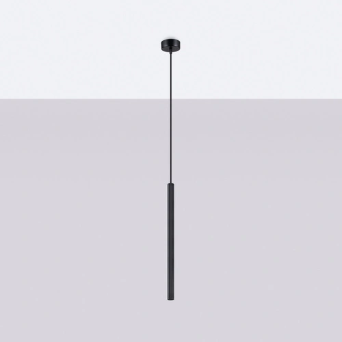 Lampa wisząca nowoczesna czarna ARCHE 1 regulowana do salonu kuchni jadalni SOLLUX