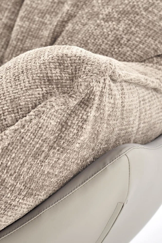 Fotel wypoczynkowy Margalida beżowy skandynawski do salonu z tkaniny HAGA elegancki