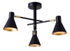 Lampa wisząca Less 3x40W E14 czarny  matowy