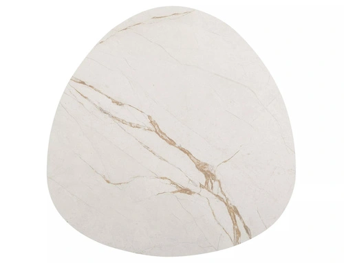 Intesi Stanton owalny stolik kawowy do salonu beżowy kaszmir nowoczesny