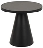 Stolik kawowy Soli okrągły czarny nowoczesny szklany do salonu Actona 45 cm
