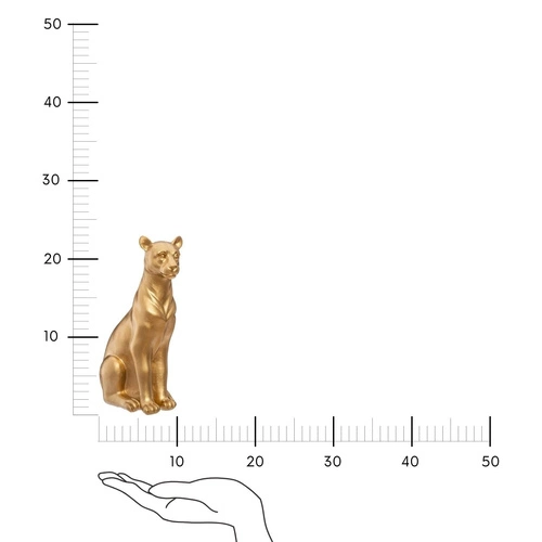 Dekoracja figura Pantera siedząca złota