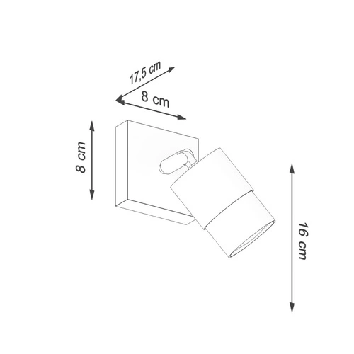 Kinkiet ścienny Nero czarny złoty nowoczesny regulowany metalowy do salonu i sypialni Sollux