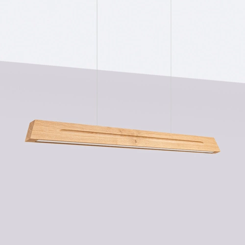 Lampa wisząca LED SKOG 120 drewniana do jadalni nad stół nowoczesna skandynawska