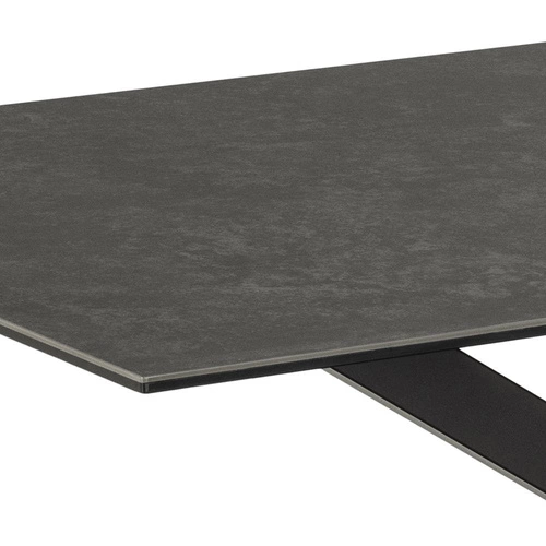 Stół do jadalni Heaven 160x90 cm czarny nowoczesny z ceramiczno-szklanym blatem Actona