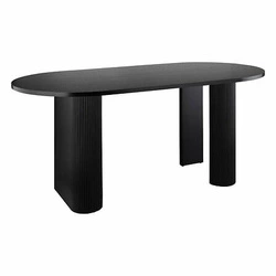 Stolik kawowy Olova owalny czarny nowoczesny do salonu 120x60 cm Atmosphera