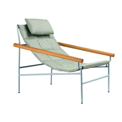 Fotel wypoczynkowy Glam outdoor do ogrodu i na taras, tkanina, styl glamour, z podłokietnikami