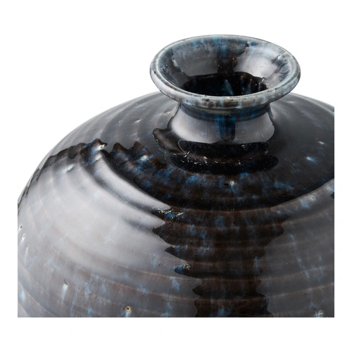 Wazon ceramiczny Cali granatowy 44,5 cm wysoki wazon na kwiaty do salonu