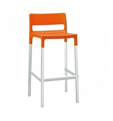 Hoker Divo 75 cm pomarańczowy z oparciem nowoczesny do kuchni i wyspy SCAB Design