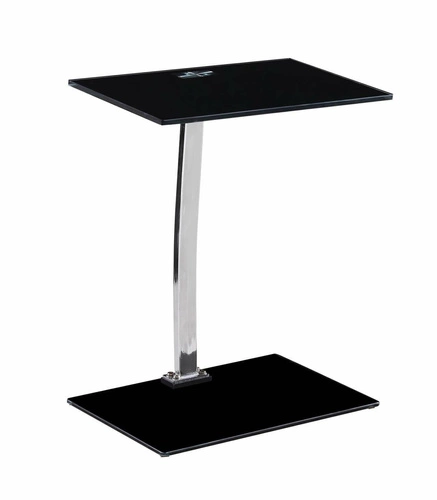 Stolik kawowy Sydney czarny szklany prostokątny loftowy do salonu i sypialni Intesi