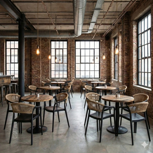 Krzesło do jadalni Osma Intesi czarne z polipropylenu, sztaplowane, łatwe czyszczenie, z podłokietnikami