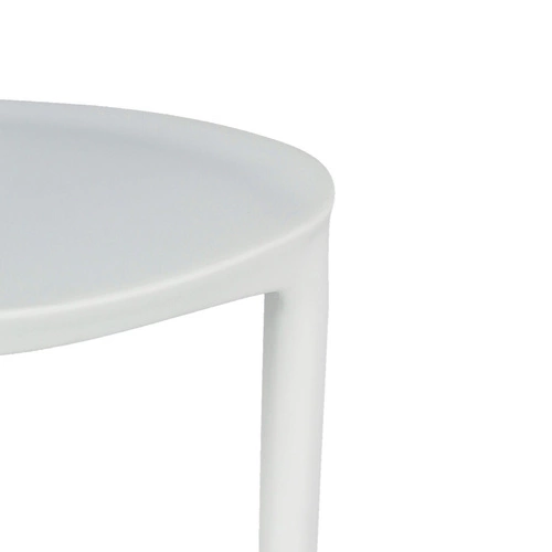Krzesło do jadalni i ogrodu Flexi białe z tworzywa sztaplowane nowoczesne Intesi