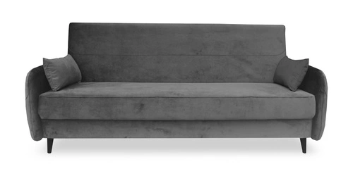 Sofa rozkładana z funkcją spania Dolly szara nowoczesna z pojemnikiem do salonu Intesi