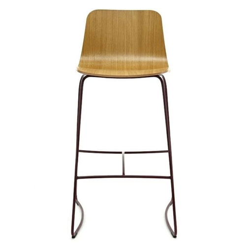 Hoker z oparciem Hips FAMEG nowoczesny industrialny drewniany personalizowany do kuchni 74 cm