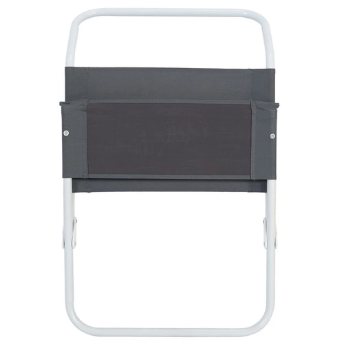 Krzesło plażowe składane Bella Vita Ventos czarne nowoczesne leżak ogrodowy metalowo-tkaninowy