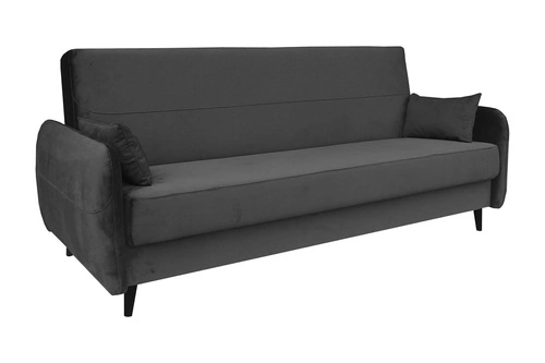 Sofa rozkładana z funkcją spania Dolly szara nowoczesna z pojemnikiem do salonu Intesi