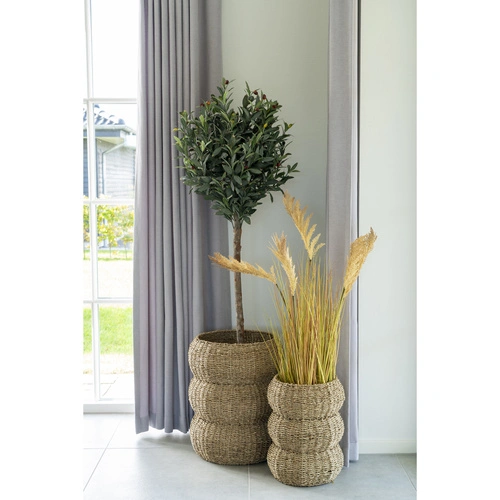 House Nordic Sarbas kosz dekoracyjny z trawy morskiej boho zestaw 2 sztuki