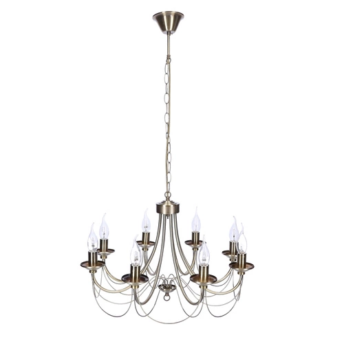 Lampa wisząca Muza 8x40W E14 patyna