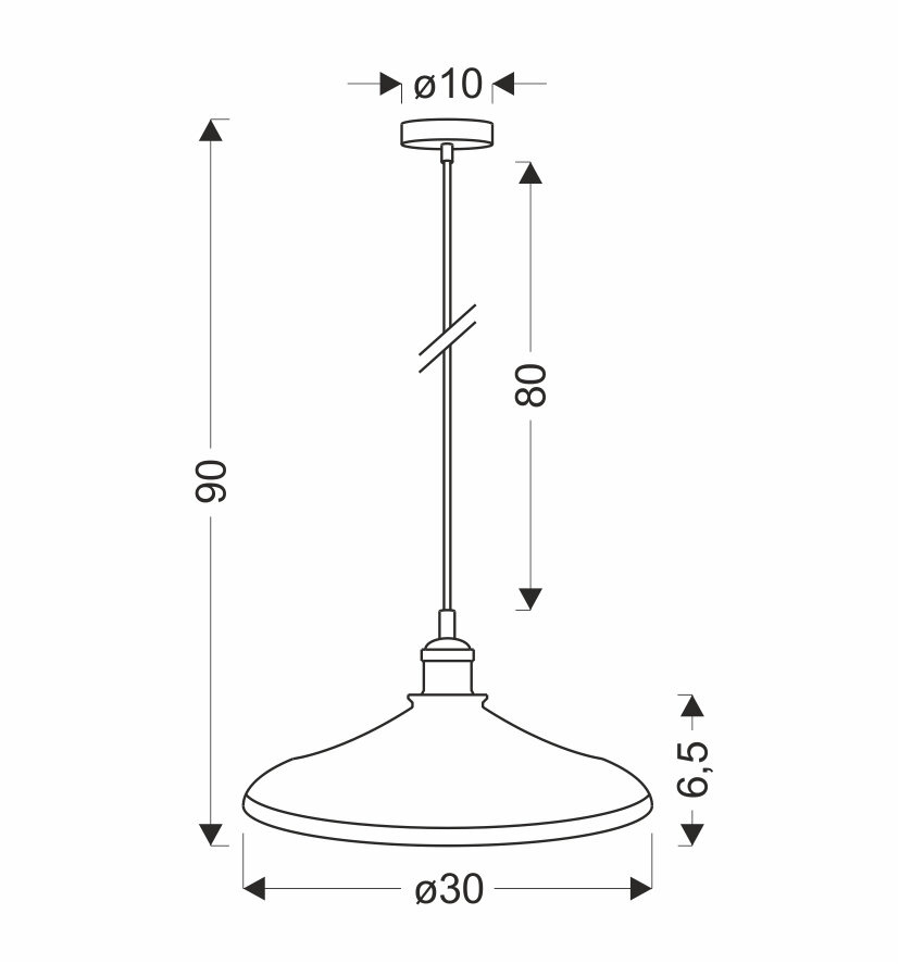 Lampa Wisząca Chester 300 mm Bezbarwny, Patyna