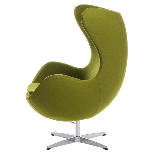 Fotel uszak Jajo Egg D2.DESIGN zielony kaszmir obrotowy bujany nowoczesny do salonu