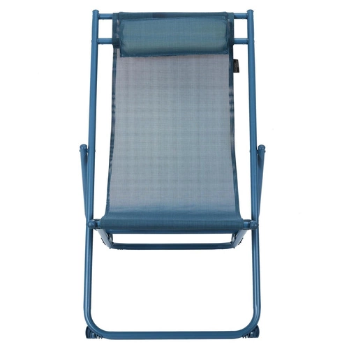 Leżak ogrodowy Canard składany z regulacją oparcia niebieski nowoczesny na taras Ventos