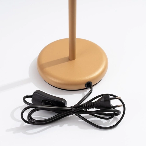 Lampka nocna do sypialni Karbon złota nowoczesna regulowana SOLLUX LIGHTING 43 cm