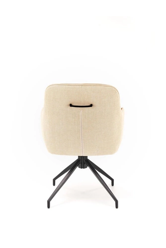 Krzesło obrotowe Connery Intesi tapicerowane do jadalni i salonu skandynawskie z podłokietnikami